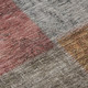 3' X 5' Copper Blue And Purple Patchwork Washable Area Rug With UV Protection