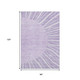 8' X 10' Lavender And Ivory Abstract Washable Area Rug With UV Protection