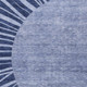 3' X 5' Navy Blue And Ivory Abstract Washable Area Rug With UV Protection