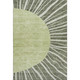 5' X 8' Olive Green And Ivory Abstract Washable Area Rug With UV Protection