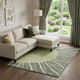 9' X 12' Olive Green And Ivory Abstract Washable Area Rug With UV Protection