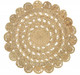 6' Natural Jute Abstract Geometric Hand Braided Round Rug