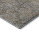 3' X 5' Gray And Silver Floral Washable Area Rug With UV Protection