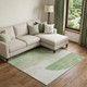 8' X 10' Olive Green And Beige Geometric Washable Area Rug With UV Protection