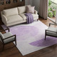 8' X 10' Purple And Ivory Geometric Washable Area Rug With UV Protection