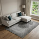 8' X 10' Gray And Silver Geometric Washable Area Rug With UV Protection
