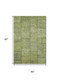 5' X 8' Fern Green And Gray Patchwork Washable Area Rug With UV Protection