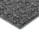 5' X 8' Gray And Silver Floral Washable Area Rug With UV Protection