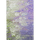 10' X 14' Purple Green And Ivory Abstract Washable Area Rug With UV Protection