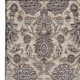 3' X 5' Ivory And Taupe Floral Washable Area Rug With UV Protection