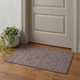 3' X 5' Merlot And Gray Floral Washable Area Rug With UV Protection