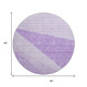 8' Lavender And Ivory Geometric Washable Round Rug With UV Protection