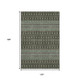 10' X 14' Brown And Taupe Tribal Washable Area Rug With UV Protection