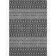 8' X 10' Gray And Silver Tribal Washable Area Rug With UV Protection