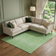 8' X 10' Artichoke Green Gold And Ivory Tribal Washable Area Rug With UV Protection