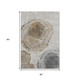 5' X 8' Taupe Brown And Ivory Faux Bois Washable Area Rug With UV Protection