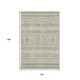10' X 14' Khaki And Ivory Southwestern Washable Area Rug With UV Protection