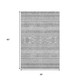 3' X 5' Silver And Gray Southwestern Washable Area Rug With UV Protection