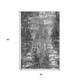 3' X 5' Gray And Ivory Abstract Washable Area Rug With UV Protection