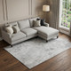 8' X 10' Gray And Silver Floral Washable Area Rug With UV Protection