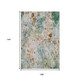 9' X 12' Teal Copper And Ivory Floral Washable Area Rug With UV Protection
