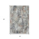 5' X 8' Taupe Copper And Beige Abstract Washable Area Rug With UV Protection