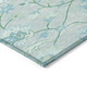 8' X 10' Mint Green Teal Blue And Ivory Floral Washable Indoor Outdoor Area Rug