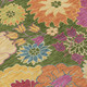 10' X 14' Artichoke Green Gold And Pink Floral Washable Indoor Outdoor Area Rug