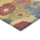 8' X 10' Blue Gold And Pink Floral Washable Indoor Outdoor Area Rug