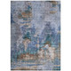 8' X 10' Blue Gray And Brown Abstract Washable Indoor Outdoor Area Rug