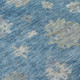 10' X 14' Denim Blue And Gray Floral Washable Indoor Outdoor Area Rug