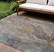 10' X 14' Beige And Gray Abstract Washable Indoor Outdoor Area Rug