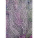 10' X 14' Plum And Ivory Abstract Washable Indoor Outdoor Area Rug