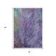 3' X 5' Purple And Green Abstract Washable Indoor Outdoor Area Rug