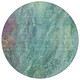 8' Teal Blue Green And Purple Round Abstract Washable Indoor Outdoor Area Rug