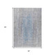 3' X 5' Beige And Blue Abstract Washable Indoor Outdoor Area Rug