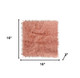 Set of Two 16" X 2" Pink Faux Fur Dining Chair Pads