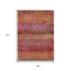 9' X 12' Pink Orange And Gold Abstract Washable Indoor Outdoor Area Rug