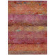 10' X 14' Pink Orange And Gold Abstract Washable Indoor Outdoor Area Rug