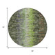 8' Olive Green Brown And Purple Round Abstract Washable Indoor Outdoor Area Rug