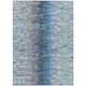3' X 5' Blue And Ivory Abstract Washable Indoor Outdoor Area Rug