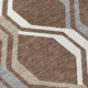 8' X 10' Chocolate Gray And Ivory Geometric Washable Indoor Outdoor Area Rug
