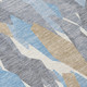 8' Denim Blue Khaki And Ivory Round Striped Washable Indoor Outdoor Area Rug