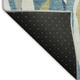 3' X 5' Teal Blue Yellow And Ivory Striped Washable Indoor Outdoor Area Rug