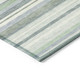 3' X 5' Mint Green And Ivory Striped Washable Indoor Outdoor Area Rug
