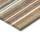 5' X 8' Chili Red Ivory And Gold Striped Washable Indoor Outdoor Area Rug