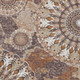 5' X 8' Copper Ivory And Khaki Paisley Washable Indoor Outdoor Area Rug