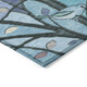 10' X 14' Blue Beige And Khaki Botanical Leaves Washable Indoor Outdoor Area Rug