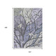 10' X 14' Purple Blue And Sage Botanical Leaves Washable Indoor Outdoor Area Rug