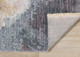 8' X 10' Cream Blue And Yellow Botanical Leaves Area Rug
